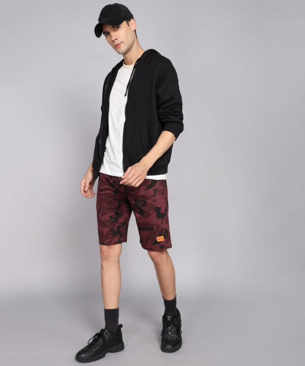 Maroon Camouflauge Short